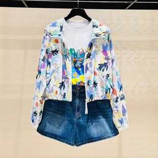 商场同款 2A48258 2024夏薄款 防晒衣外套1400683 001 连帽长袖