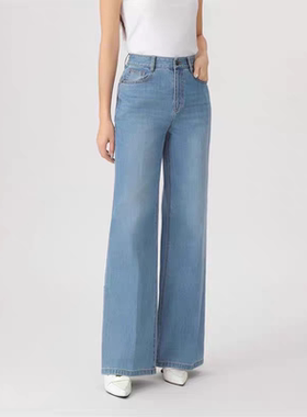 [商场同款]2025早秋高腰百搭显瘦直筒休闲牛仔裤女510038-2054462