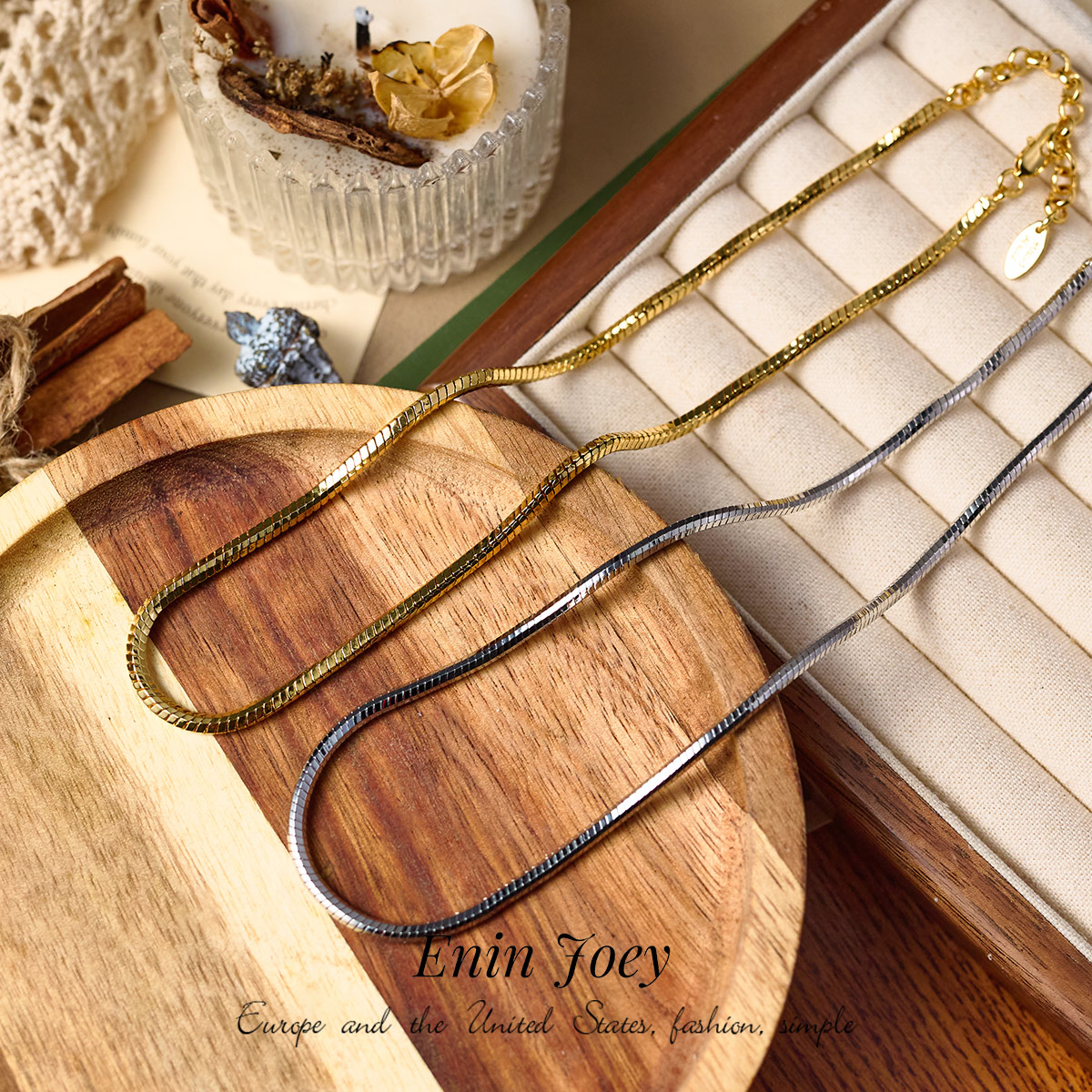 素链轻奢高级感气质锁骨蛇骨项链