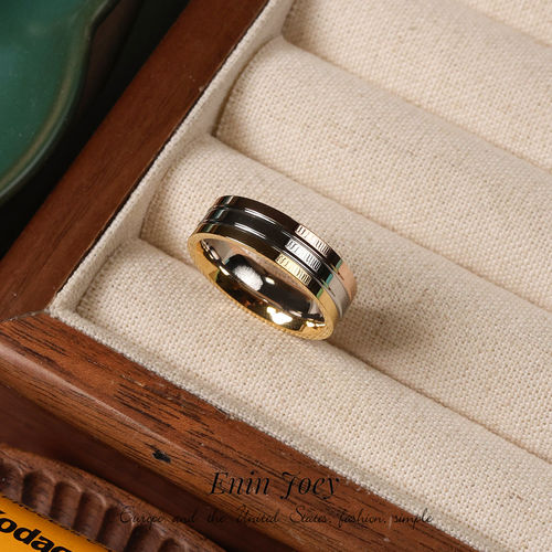 高版精抛钛钢食指戒指女高级感