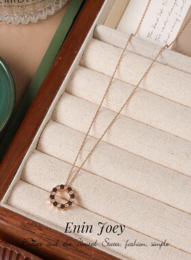 高版锆石镀金轻奢百搭精致项链女