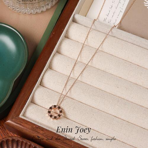 高版锆石镀金轻奢百搭精致项链女