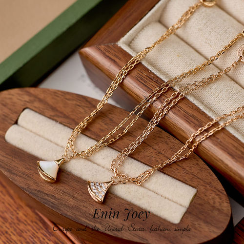 高版锆石贝母镀金轻奢手链女