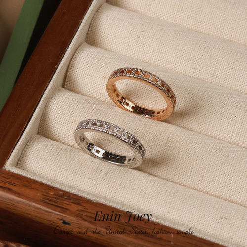 高版锆石镀金戒指女轻奢高级感