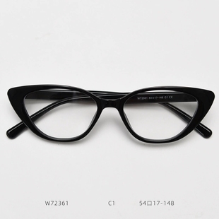 欧美复古小框猫眼辣妹豹纹素颜眼镜框潮方圆脸显瘦女镜架可配近视