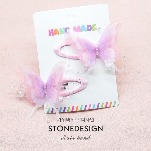 儿童蝴蝶发夹女宝宝公主发卡发饰