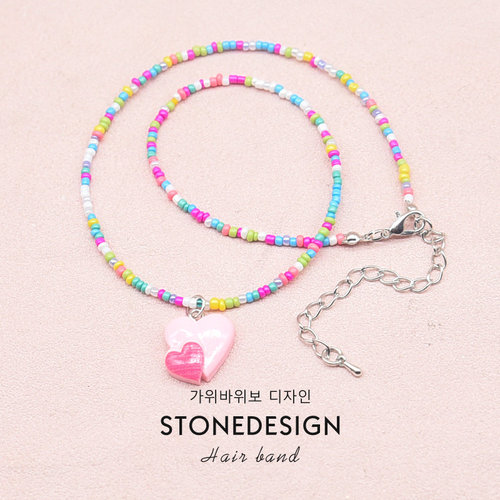 儿童彩色多巴胺串珠项链