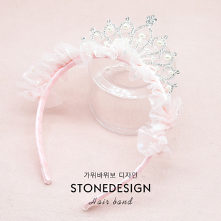 公主皇冠头饰儿童蝴蝶结水钻珍珠发箍女宝宝生日发饰女童可爱发卡