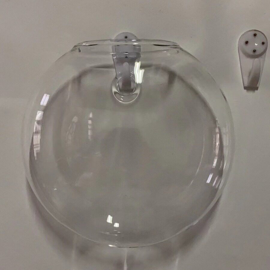 壁挂玻璃饼花瓶 水培植物花盆 水养扁圆饼状创意水培植物家居装饰