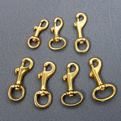 皮匠老王 财布钥匙扣 财布钩扣包包挂钩 纯铜狗扣 黄铜龙虾扣