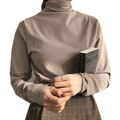 打底衫女半高领薄款修身内搭秋衣
