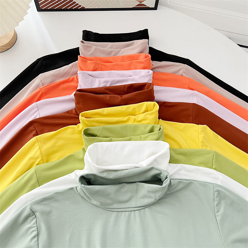 高领加绒洋气长袖秋冬