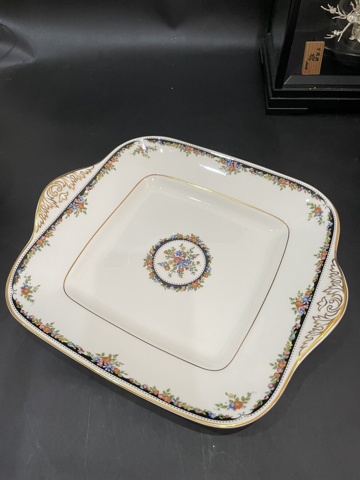 日本回流 英国制 wedgwood 韦奇伍德 骨瓷 双耳餐盘 osboren