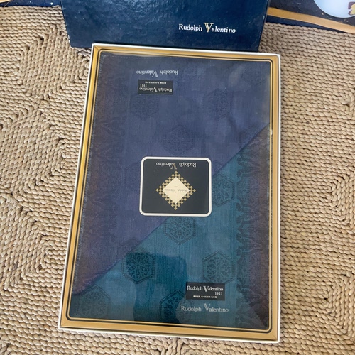 日本制 rudolph valentino 手帕 方巾 棉100% 中古未使用品1-502
