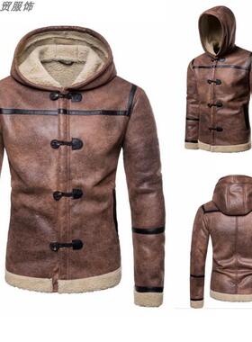 2019 winter jacket men leather jacket coat men 欧码男装皮衣