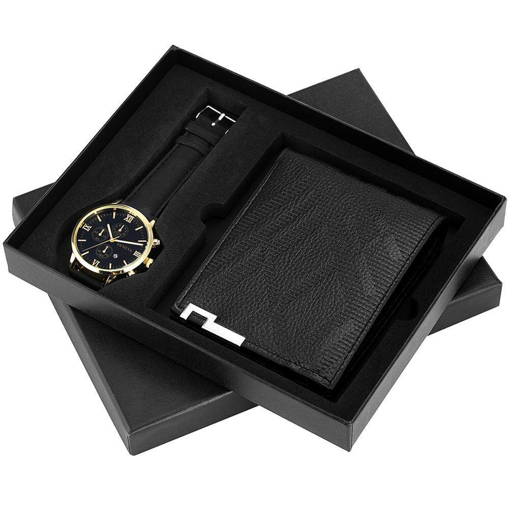 Wristwatch wallet cufflink ballpoint pen Gifts Set for men