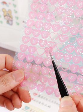 Alphabet Letter Stickers 2 Pcs Self Adhesive Abc Sticker Met