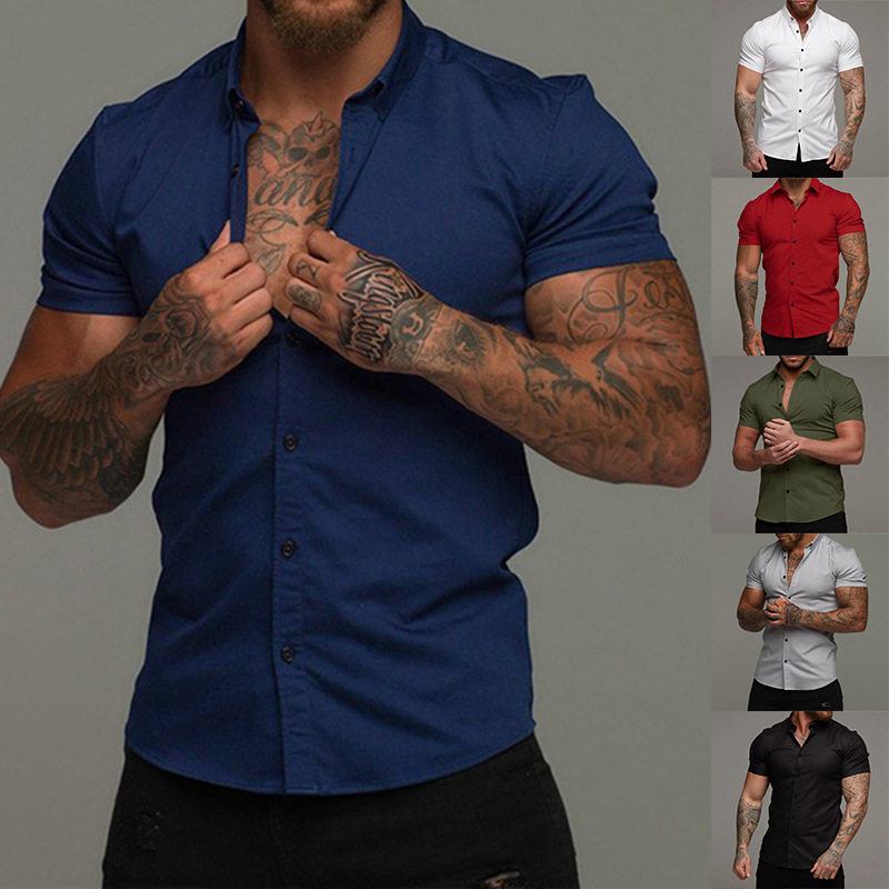 Men's shirts肌肉男健身