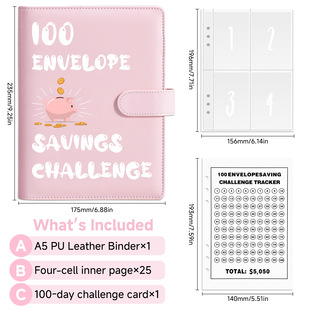 100EnvelopeChallenge Money saving book cash budget organizer