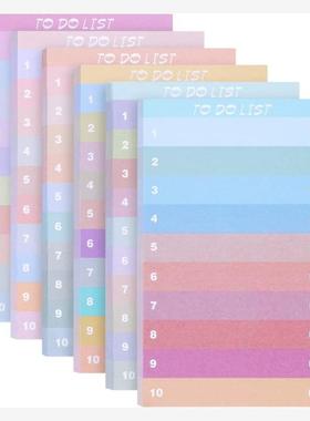 2 rainbow Notepads Shopping plan Memo Pad Office study list