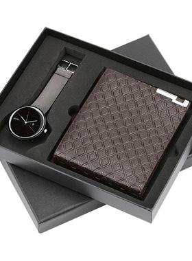 Wristwatch wallet cufflink ballpoint pen Gifts Set for men