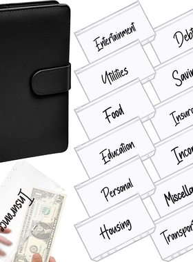 2021 New A6 PU Leather Notebook Binder Planner Budget Organi