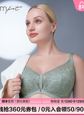 【轻氧杯】Comfit内衣女大码大胸显小蕾丝上托聚拢文胸CB00170