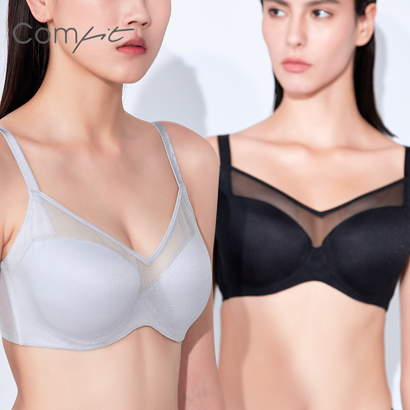 薄款抹胸comfit有钢圈大胸显小