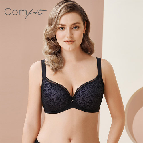 安莉芳旗下Comfit大胸显小内衣蕾丝网纱B杯聚拢收副乳文胸CB00028