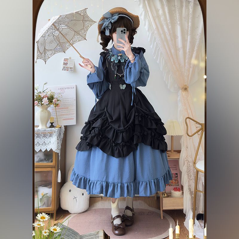 洛丽塔明制汉服刺绣云肩春夏款