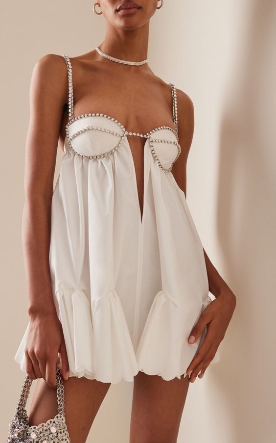 Sexy Dress 生日派对女v领吊带连衣裙新款辣妹无袖镂空裙露背短裙