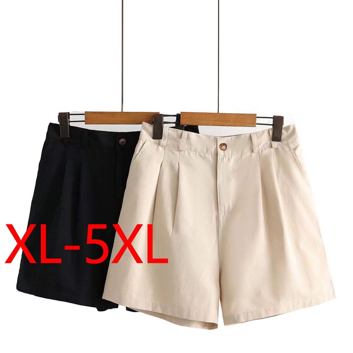 High-elastic trousers shorts plus size women clothing pants