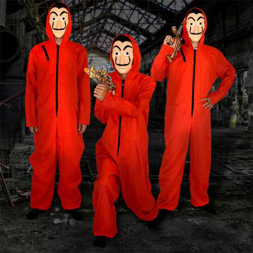 Adults/ kids Money Heist Costume Salvador Dali La Casa De