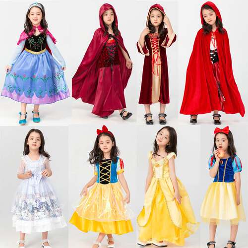 Halloween children's costume girl princess dress vampire