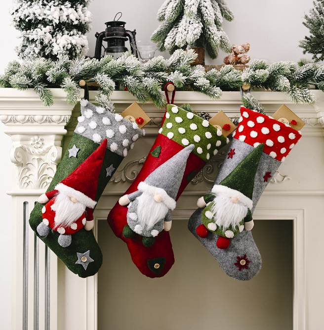 Christmas Stocking Sack Tree Hanging Xmas Decor Party Gift