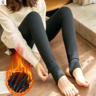 Leggings, plush thick for warmth打底裤加绒加厚秋冬踩脚保暖裤