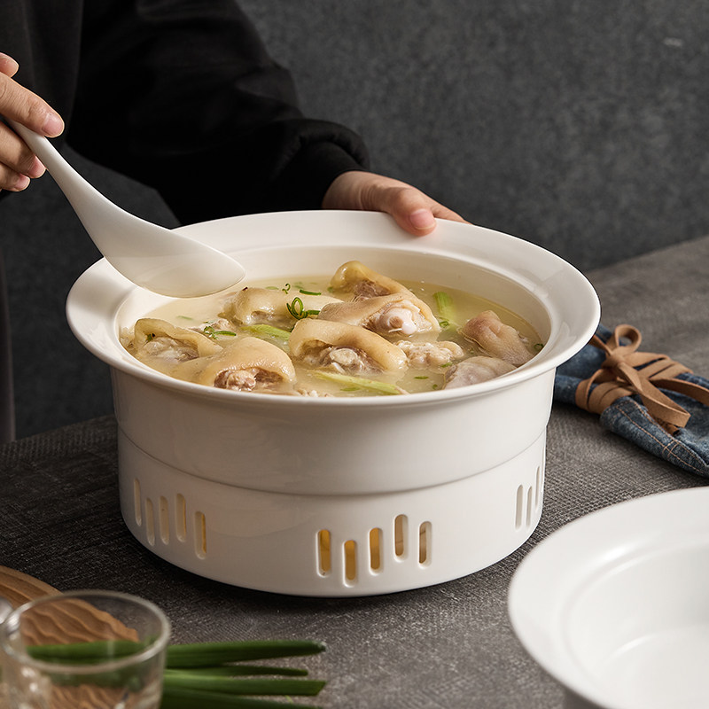 造器酒店餐具明炉菜盘家用汤盘陶瓷商用保温蜡烛加热干锅专用盘子,餐饮具,酒店餐具,淘宝优惠券,粉丝福利购,淘宝优惠卷