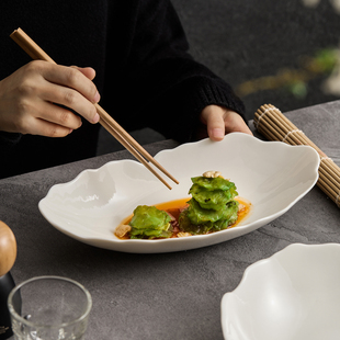 德化白瓷餐具2025年新款 家用陶瓷盘子菜盘 高级感精致高颜值 个性