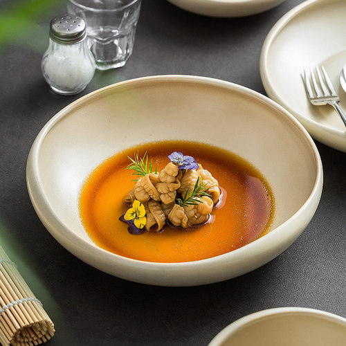 造器不规则菜盘子家用创意个性浅盘日式餐盘高级感精致水果沙拉盘