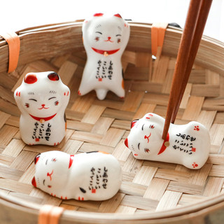 造器筷架托陶瓷欧式筷拖放筷子的托创意筷枕筷勺托多功能可爱家用