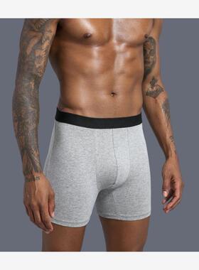 Boys cotton plus size underwear boxer briefs men大码男棉内裤