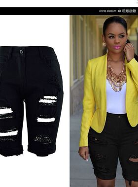 Sexy  Hole Short Pants Denim Shorts Ripped Jeans women