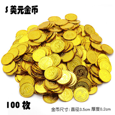 100pcsGoldCoinPirate