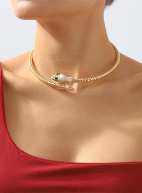 项链2023新款爆款锁骨链气质蛇颈链摄影装饰配饰Snakes necklace