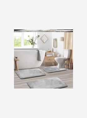 浴室地垫Floor Mat Door Mat Bathroom Carpet Toilet Seat Cover