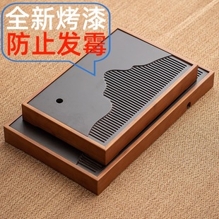 轻奢现代小型带排水管泡茶台茶海可LOGO 茶盘竹制托盘家用中式