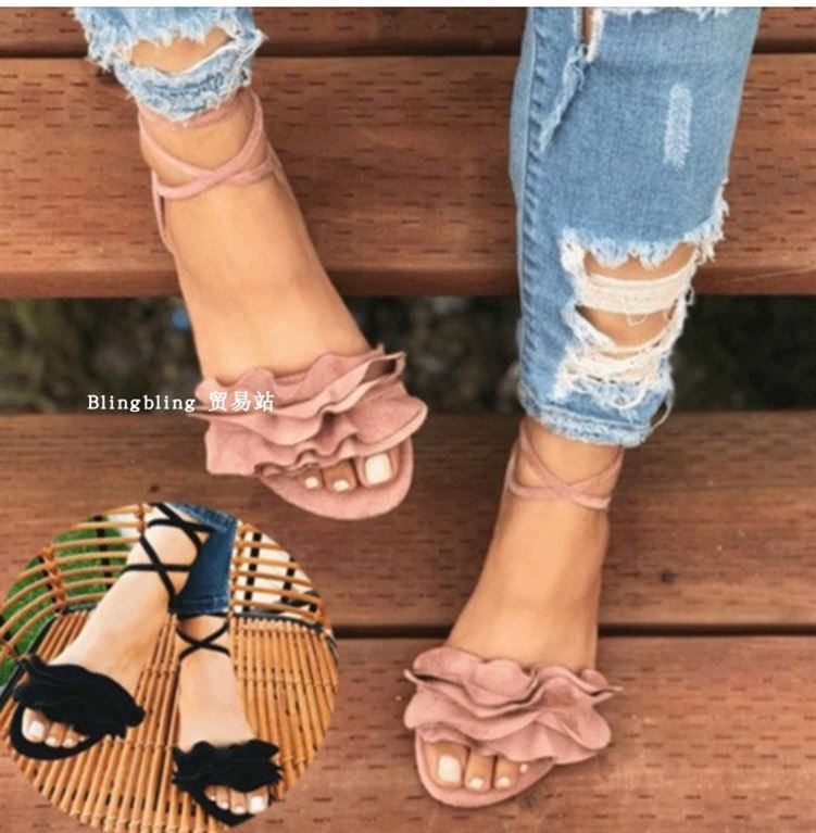 Ladies Low-heeled Shoes Women Gladiator Sandals 40 41码凉鞋