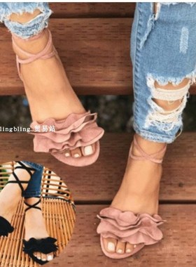 Ladies Low-heeled Shoes Women Gladiator Sandals 40 41码凉鞋