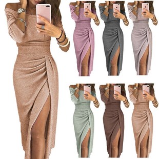 Women Dresses Evening Female party sleeve Gown dress女 Long