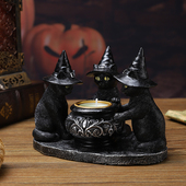 欧式 饰品创意树脂蜡烛灯台摆设 巫师烛台哥特摆件万圣节气氛复古装